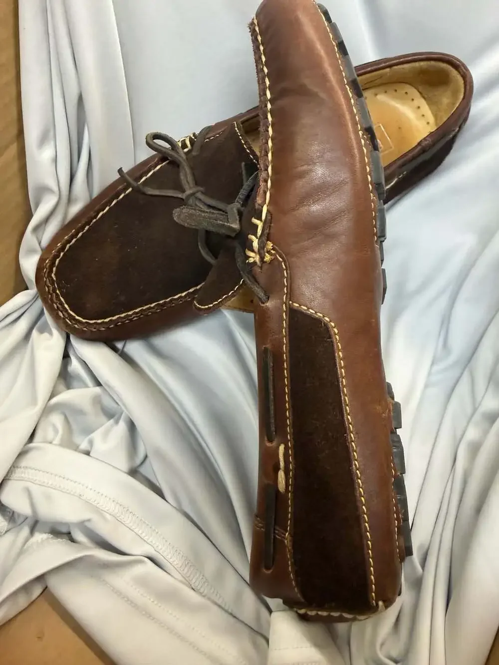 Ernest Hemingway Leather and Suede Moccasin Driving Loafers